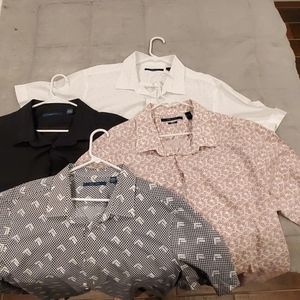Mens 4 cotton Perry Ellis short sleeve shirts